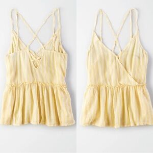 American Eagle Yellow Striped Swing Tank